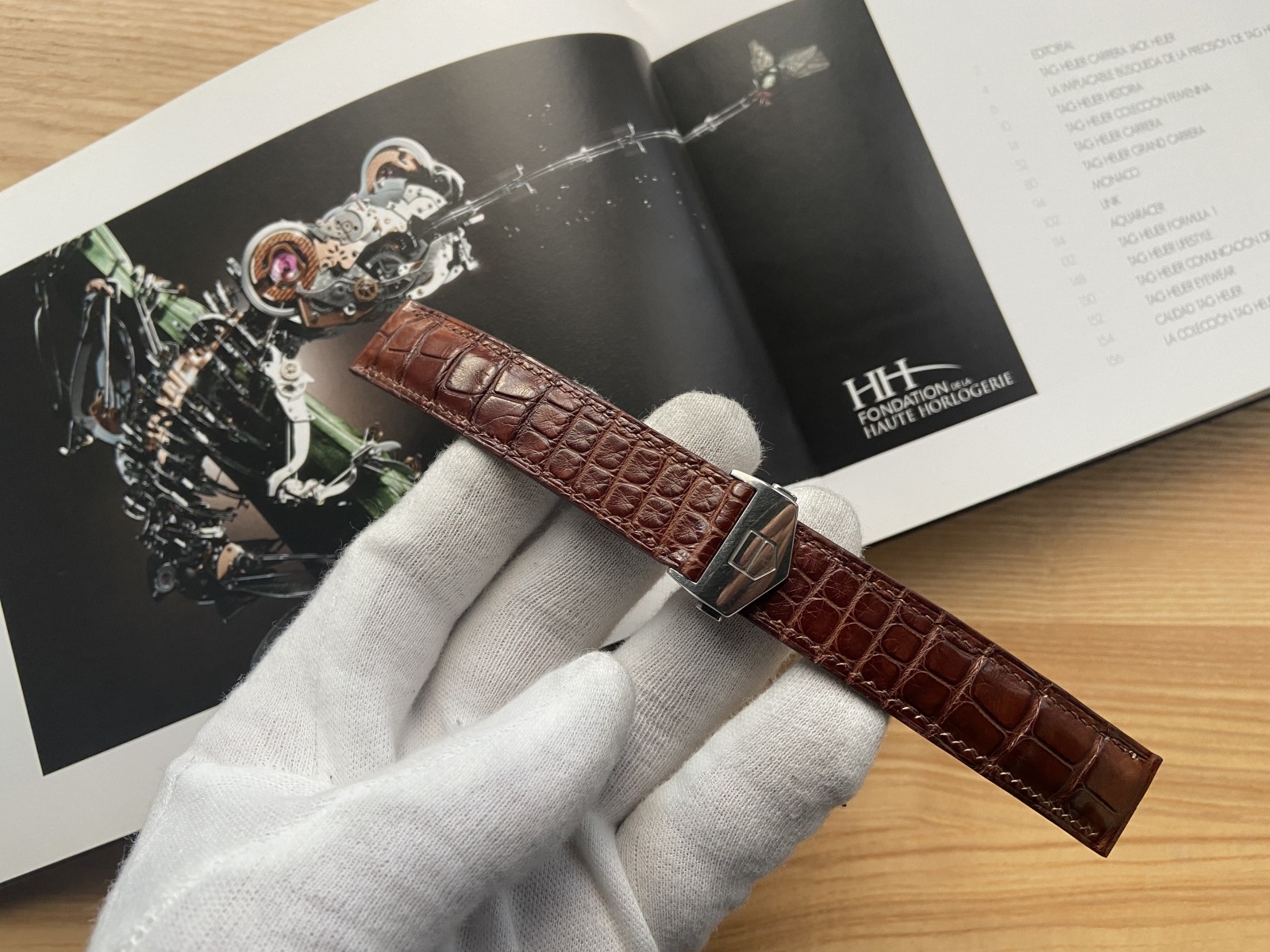 Ремешок из крокодила для часов TAGHeuer